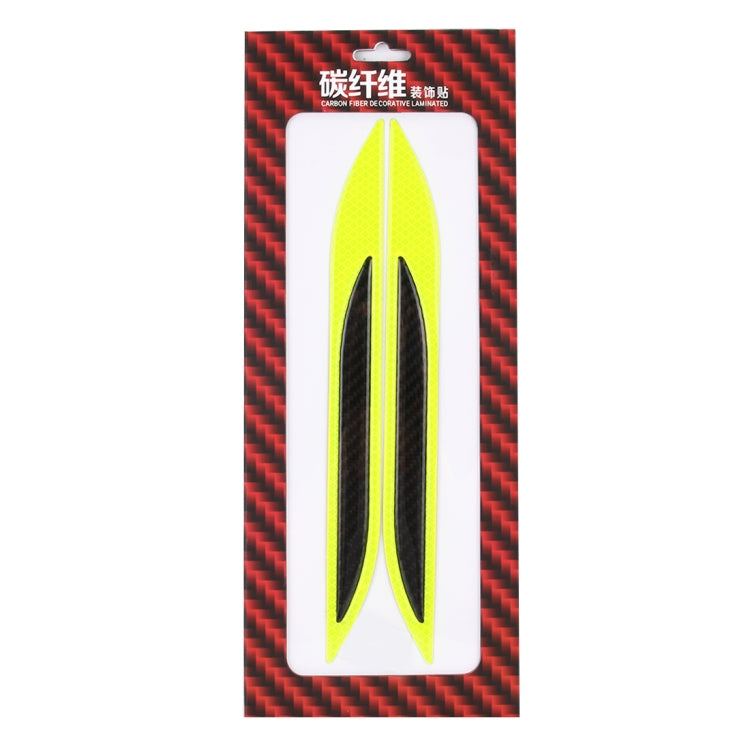 2 PCS Carbon Fiber Car-Styling Rear Bumper Decorative Strip, External Reflection + Inner Carbon Fiber