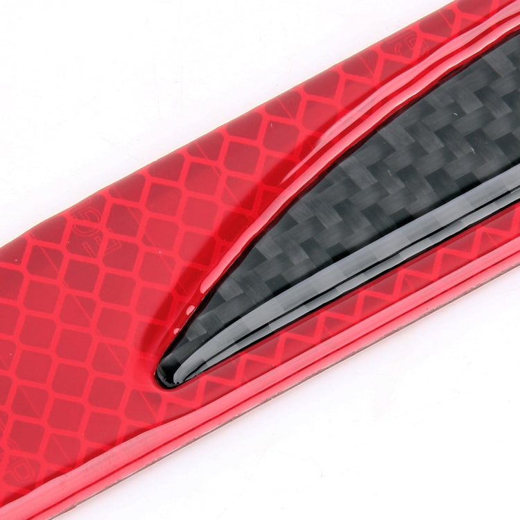 2 PCS Carbon Fiber Car-Styling Rear Bumper Decorative Strip, External Reflection + Inner Carbon Fiber