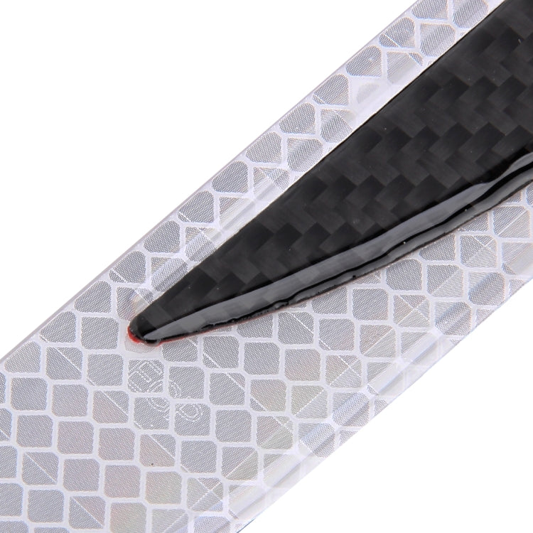 2 PCS Carbon Fiber Car-Styling Rear Bumper Decorative Strip, External Reflection + Inner Carbon Fiber