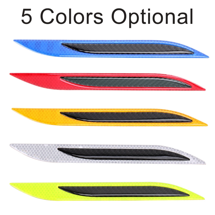 2 PCS Carbon Fiber Car-Styling Rear Bumper Decorative Strip, External Reflection + Inner Carbon Fiber