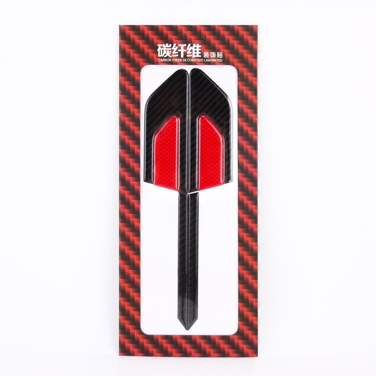 2 PCS Carbon Fiber Car-Styling Fender Reflective Bumper Decorative Strip, Inner Reflection + External Carbon Fiber