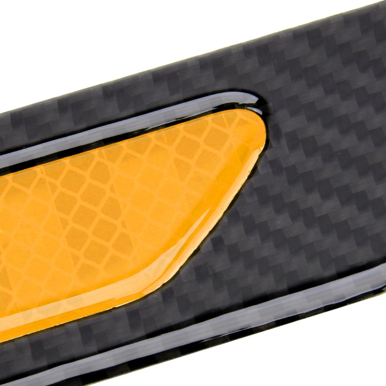 2 PCS Carbon Fiber Car-Styling Fender Reflective Bumper Decorative Strip, Inner Reflection + External Carbon Fiber