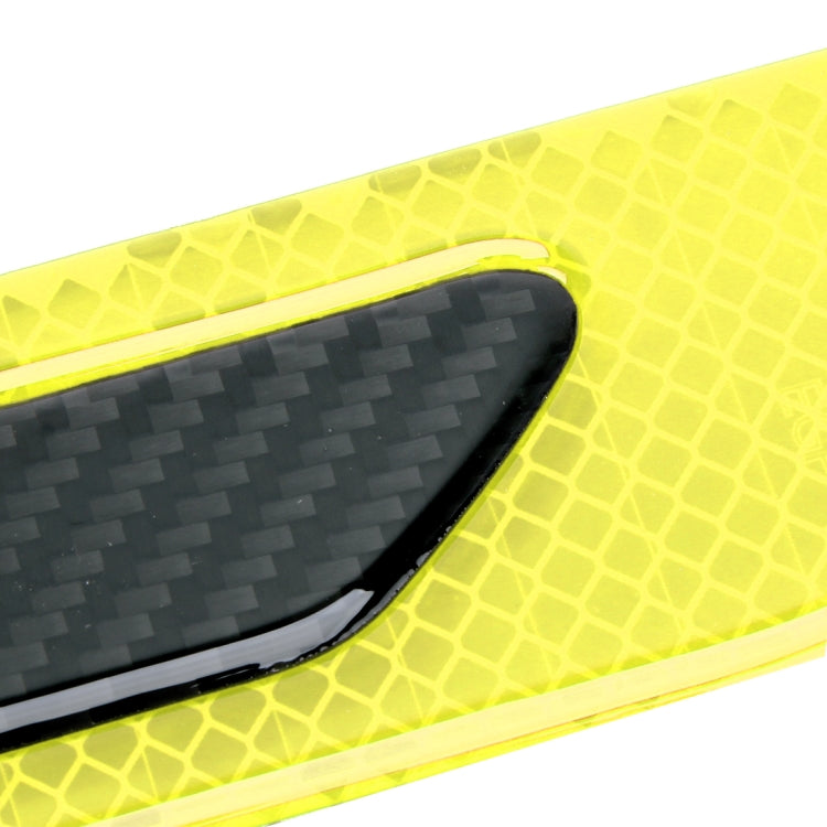2 PCS Carbon Fiber Car-Styling Fender Reflective Bumper Decorative Strip, External Reflection + Inner Carbon Fiber