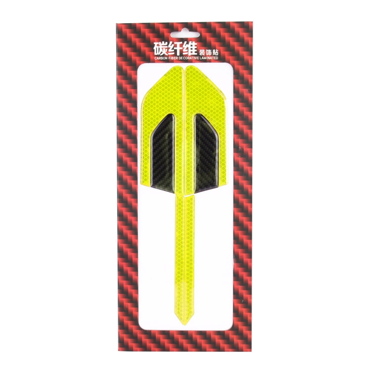 2 PCS Carbon Fiber Car-Styling Fender Reflective Bumper Decorative Strip, External Reflection + Inner Carbon Fiber