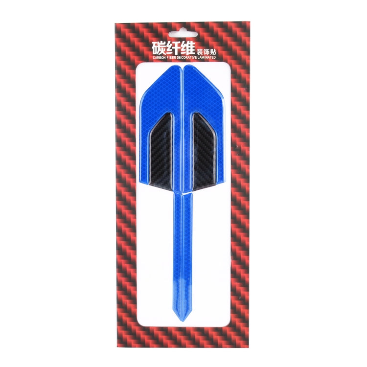 2 PCS Carbon Fiber Car-Styling Fender Reflective Bumper Decorative Strip, External Reflection + Inner Carbon Fiber