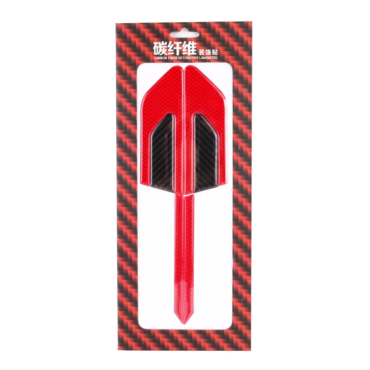 2 PCS Carbon Fiber Car-Styling Fender Reflective Bumper Decorative Strip, External Reflection + Inner Carbon Fiber