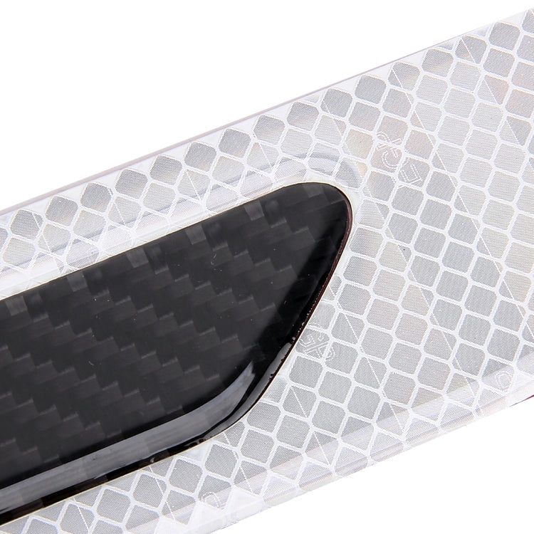 2 PCS Carbon Fiber Car-Styling Fender Reflective Bumper Decorative Strip, External Reflection + Inner Carbon Fiber