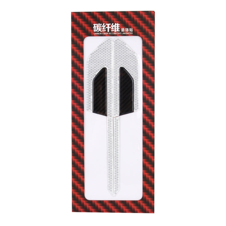 2 PCS Carbon Fiber Car-Styling Fender Reflective Bumper Decorative Strip, External Reflection + Inner Carbon Fiber
