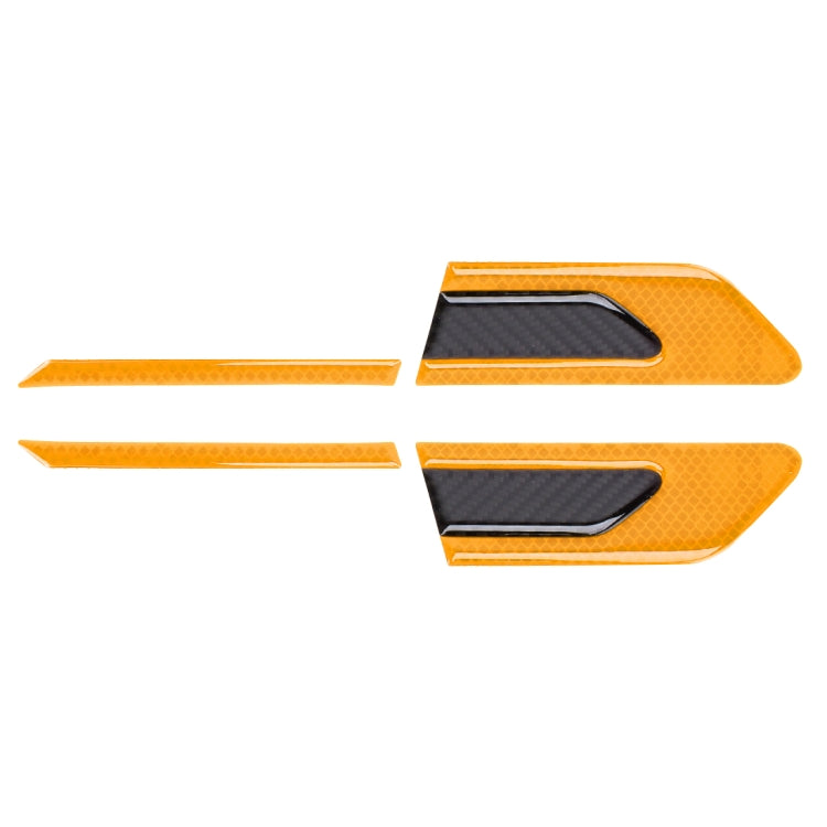 2 PCS Carbon Fiber Car-Styling Fender Reflective Bumper Decorative Strip, External Reflection + Inner Carbon Fiber