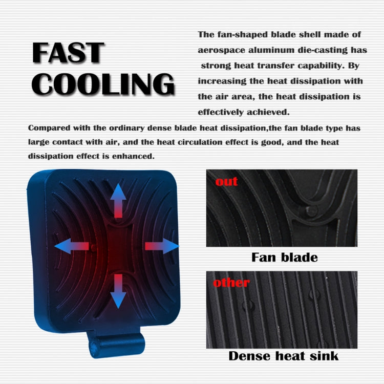 12W White Light Square-Shaped Waterproof Car Boat Marine Work Lights Spotlight LED Bulbs, DC 9-30V