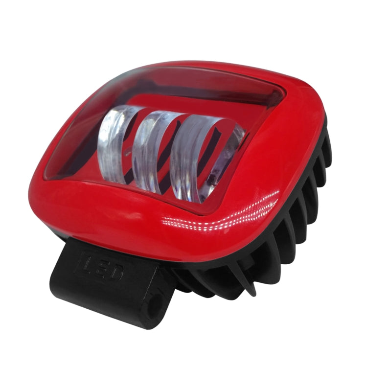 15W White Light  Red Square-Shaped Waterproof Car Boat Marine Work Lights Spotlight LED Bulbs, DC 9-30V