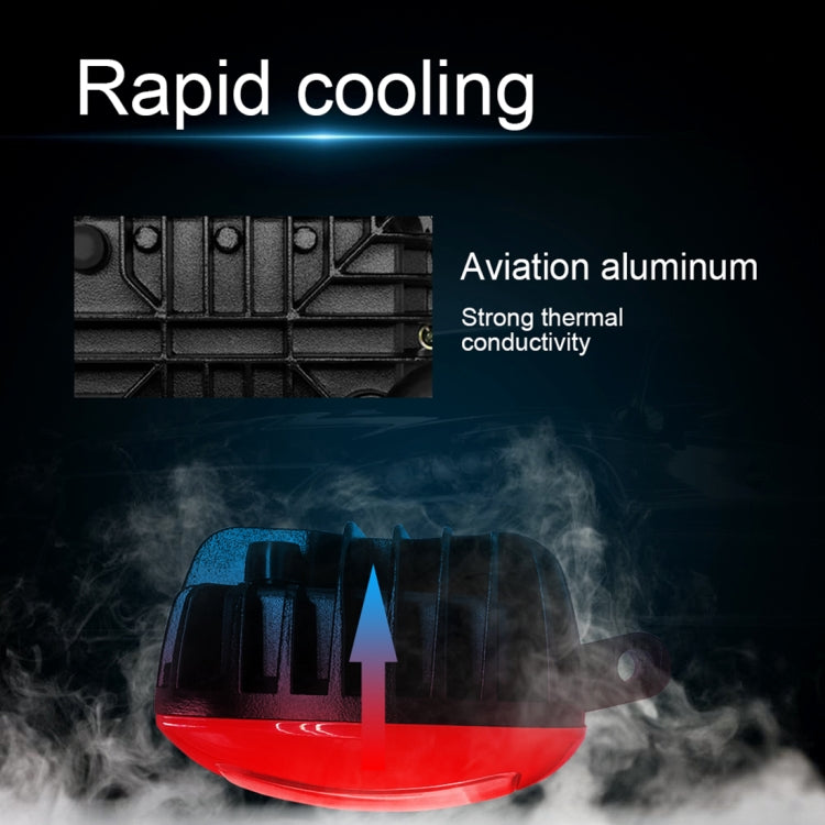 15W White Light  Red Square-Shaped Waterproof Car Boat Marine Work Lights Spotlight LED Bulbs, DC 9-30V