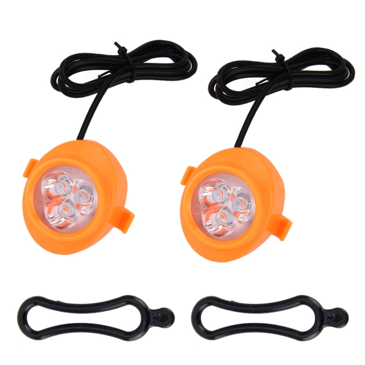 2 PCS DC 12V 2W Motorcycle Front Shock Absorber Light with 3 SMD-2835 LED Bulbs, White Light