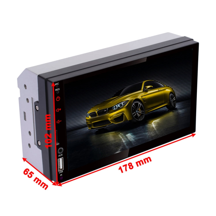 7019B Double Din 7 inch Capacitive Touchscreen Car Radio Receiver MP5 Player, Support Rear View Camera & FM & Bluetooth & U-disk / TF Card (Not Included Any Memory Card)