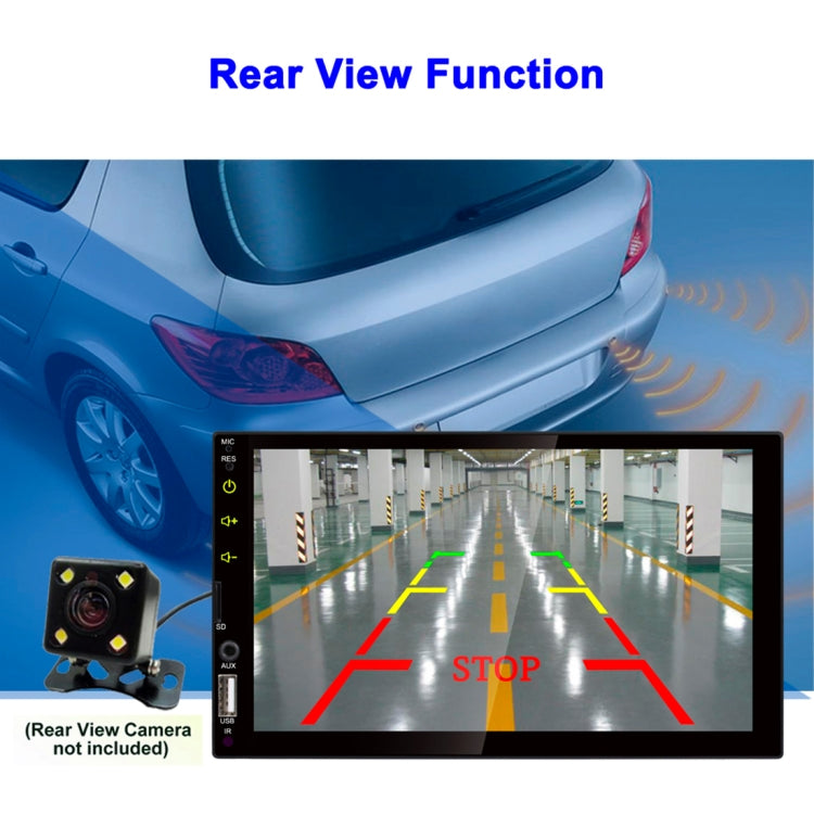 7019B Double Din 7 inch Capacitive Touchscreen Car Radio Receiver MP5 Player, Support Rear View Camera & FM & Bluetooth & U-disk / TF Card (Not Included Any Memory Card)