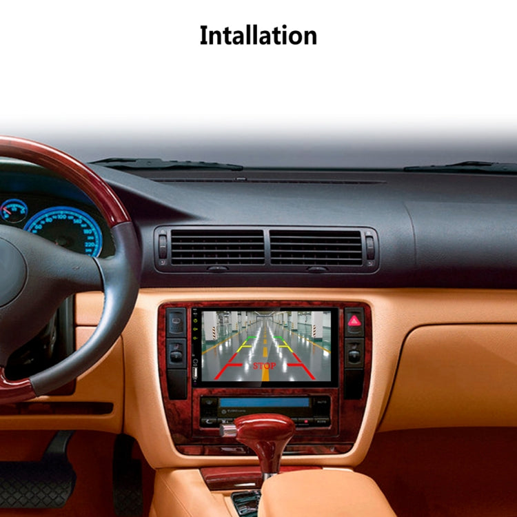 7019B Double Din 7 inch Capacitive Touchscreen Car Radio Receiver MP5 Player, Support Rear View Camera & FM & Bluetooth & U-disk / TF Card (Not Included Any Memory Card)