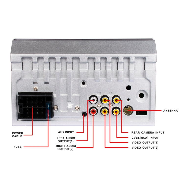 7019B Double Din 7 inch Capacitive Touchscreen Car Radio Receiver MP5 Player, Support Rear View Camera & FM & Bluetooth & U-disk / TF Card (Not Included Any Memory Card)