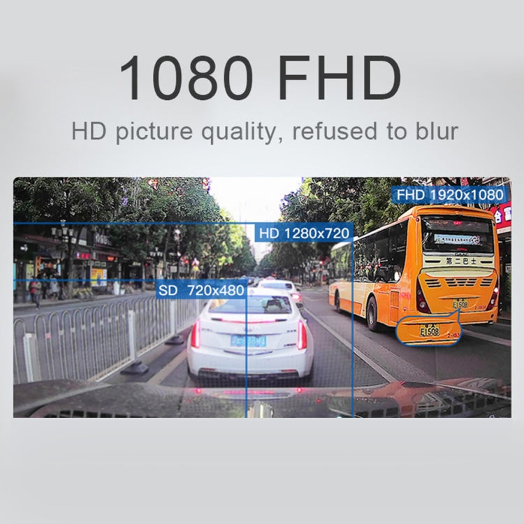 5.0 Mega Pixels 160 Degrees Wide Angle Full HD 1080P Touch Button Video Car DVR, Support TF Card (32GB Max) / Motion Detection
