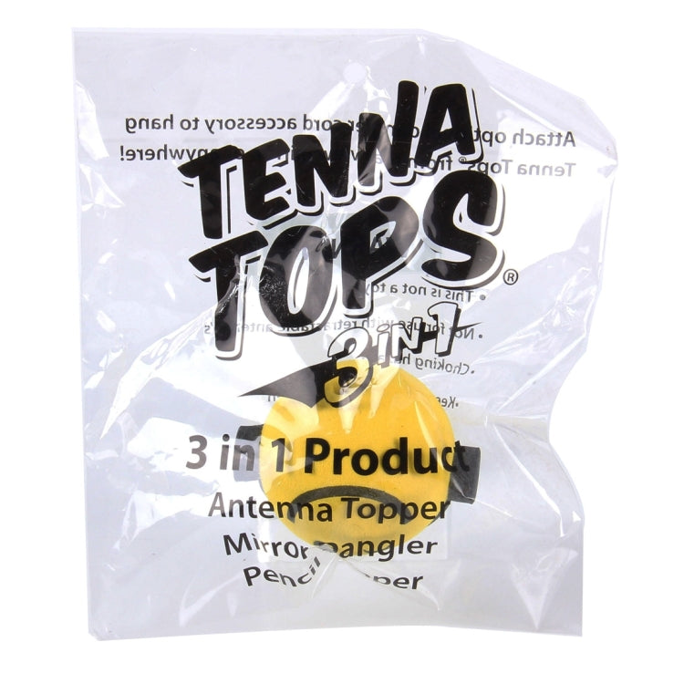 Tenna Tops Universal Wearing Earphone Smiling Face Style Decoration Car Antenna Topper / Pencil Topper / Mirror Dangler