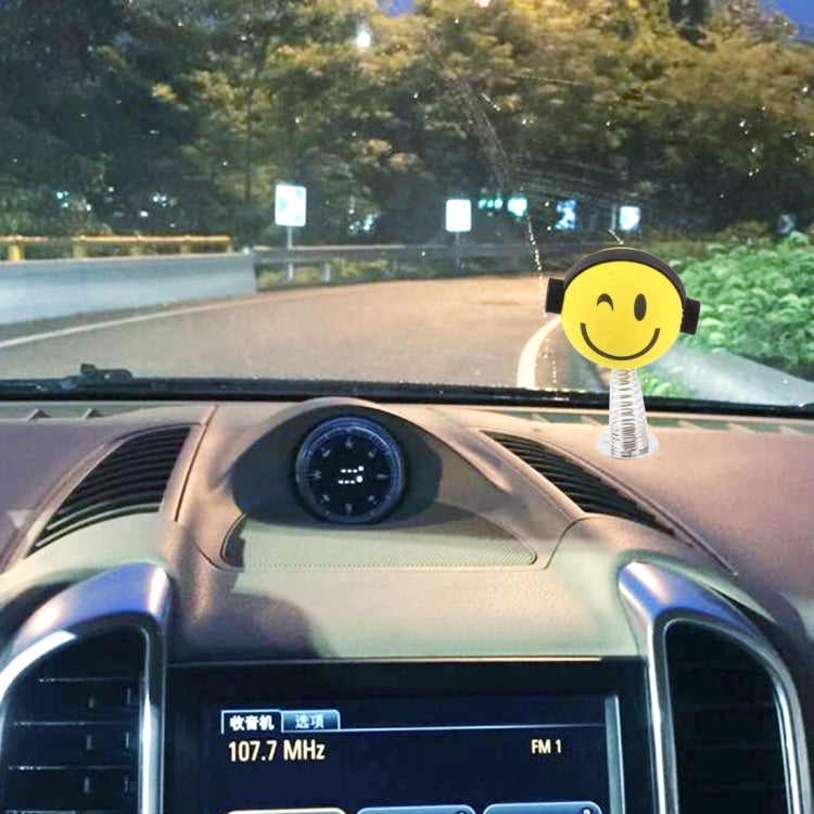 Tenna Tops Universal Wearing Earphone Smiling Face Style Decoration Car Antenna Topper / Pencil Topper / Mirror Dangler