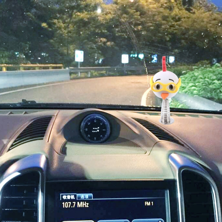 Tenna Tops Universal Wearing Glass White Duck Style Decoration Car Antenna Topper / Pencil Topper / Mirror Dangler