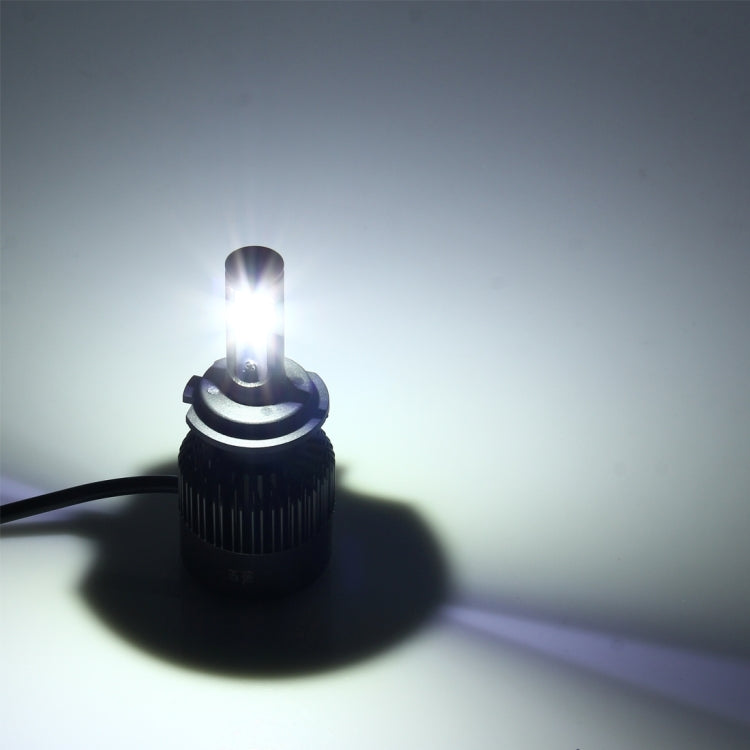 2 PCS H4 30W 4000lm 6000K Car LED Headlight with 6 Philip  Lamps, DC 8-42V(White Light)