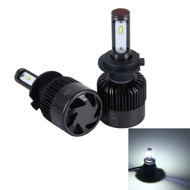 2 PCS H7 30W 4000lm 6000K Car LED Headlight with 6 Philip  Lamps, DC 8-42V(White Light)