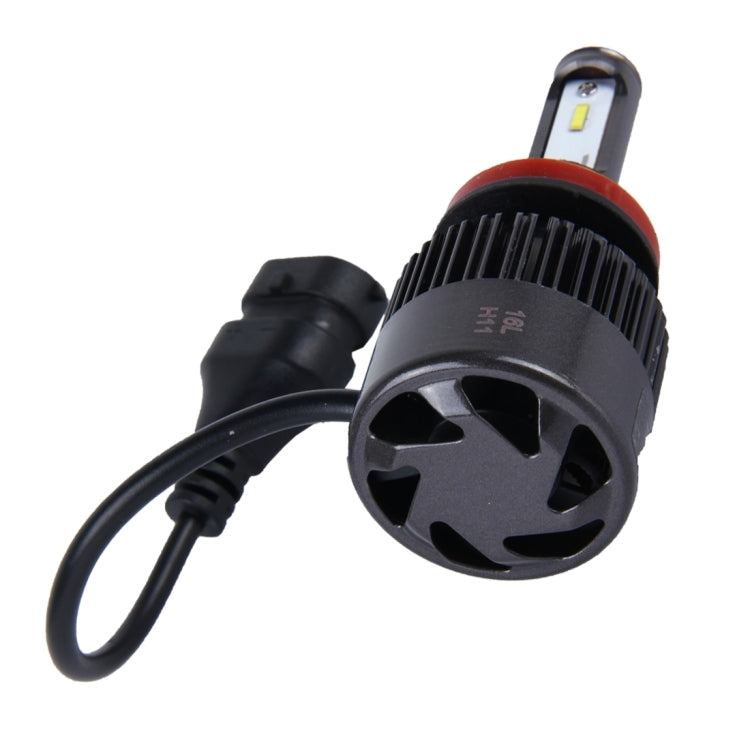 2 PCS H8/H11 30W 4000lm 6000K Car LED Headlight with 6 Philip Lamps, DC 8-42V(White Light)