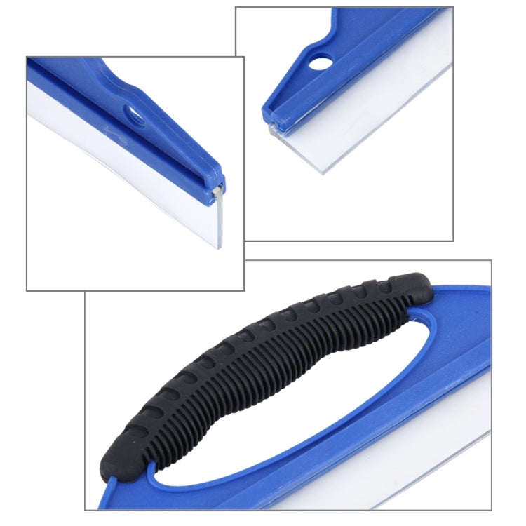 Car ABS Scraper Strip Wash Wiper Plate Wash Water Ice Frost Snow Cleaner Shower Scraper(Blue)