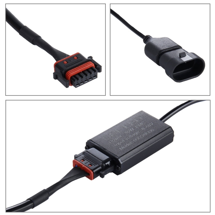 2 PCS 9006 35W 3800lm 6500K Car LED Headlight with 8 Cree Lamps, DC 8-48V(White Light)