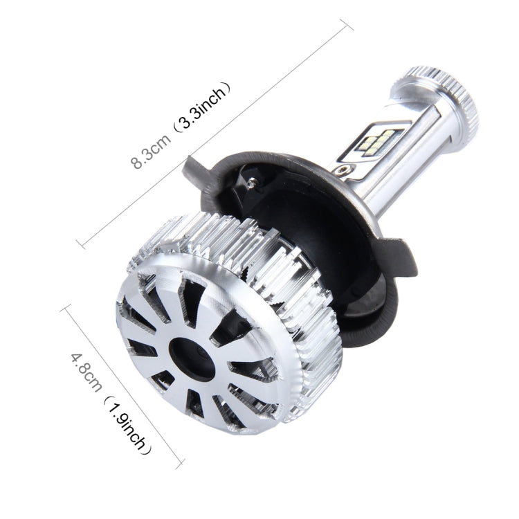 2 PCS H4 40W 4500lm 6500K Car LED Headlight with 12 Cree Lamps, DC 8-48V(White Light)