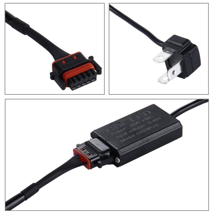 2 PCS H4 40W 4500lm 6500K Car LED Headlight with 12 Cree Lamps, DC 8-48V(White Light)