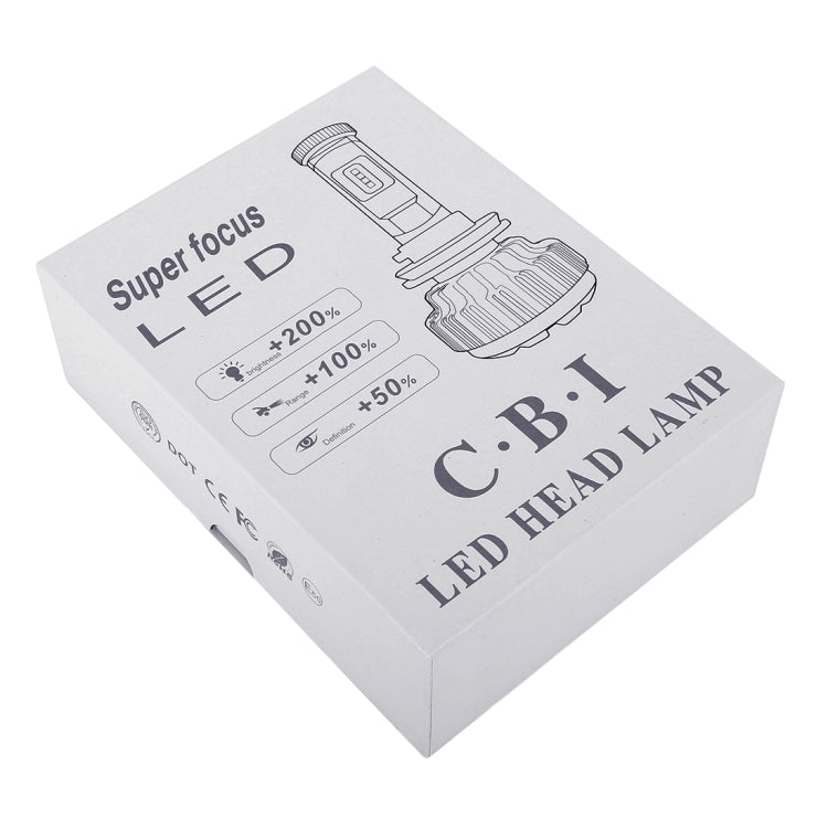 2 PCS H4 40W 4500lm 6500K Car LED Headlight with 12 Cree Lamps, DC 8-48V(White Light)