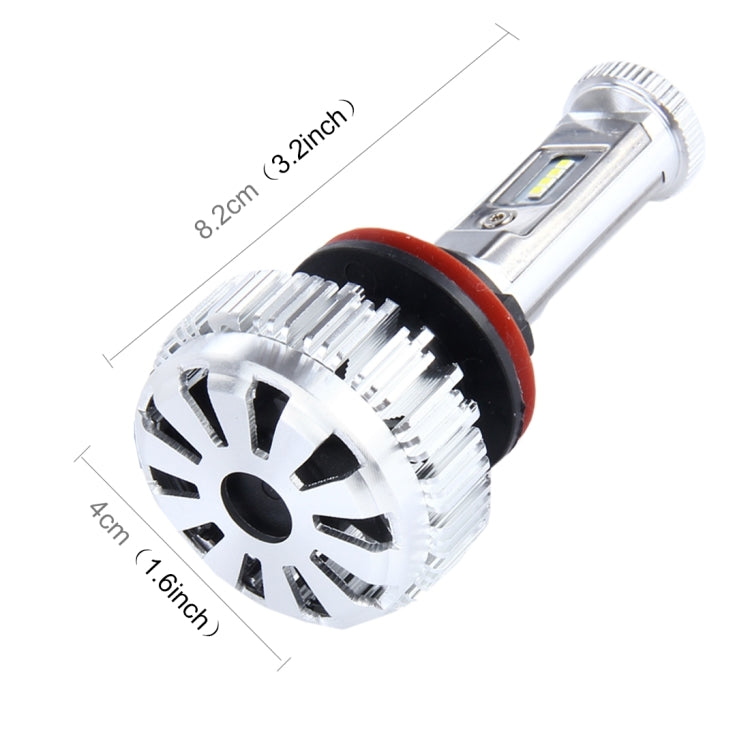 2 PCS H8/H11 35W 3800lm 6500K Car LED Headlight with 8 Cree Lamps, DC 8-48V(White Light)