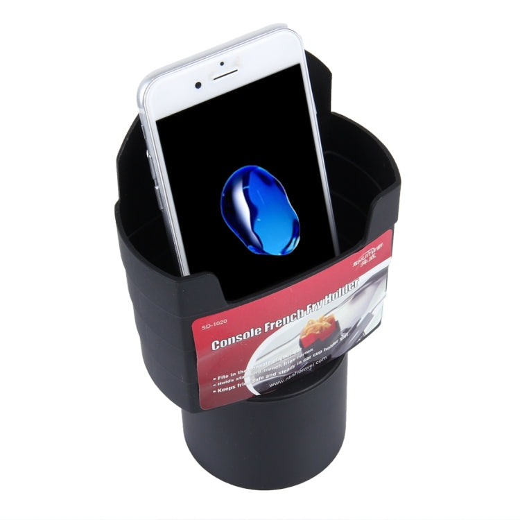 SHUNWEI SD-1020 Universal Console Car French Fry Drink Can Plastic Stand Holder(Black)