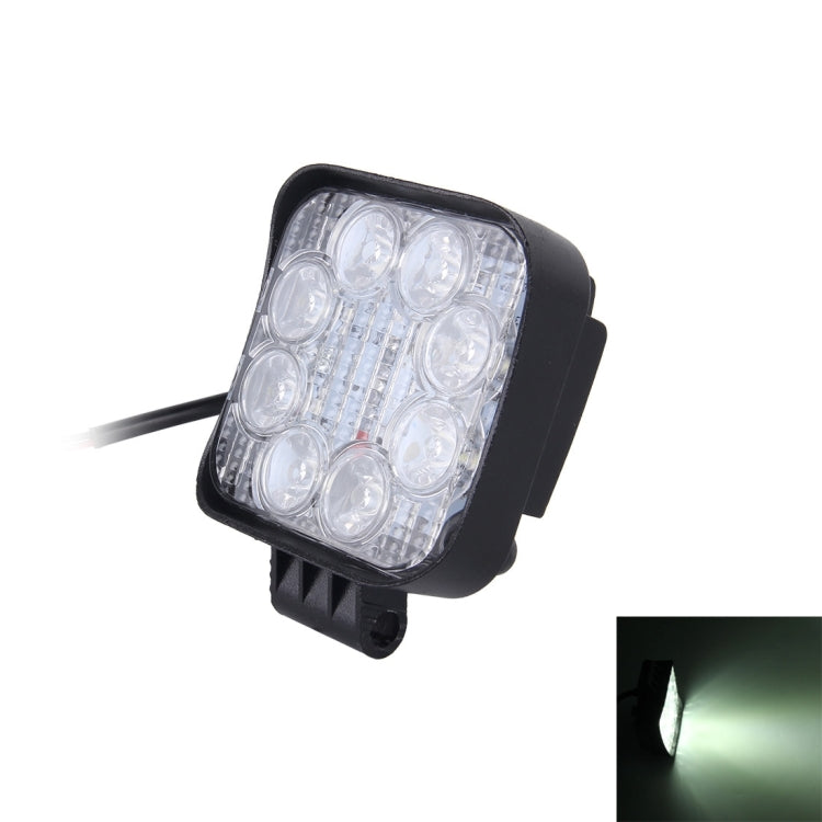 DC 10-30V 24W 2000LM 6000K Waterproof Vehicle Car Boat Marine External Work Lights Emergency Lights 60 Degrees Adjustable Flood Light LED Car Bulbs with 8 Intense Wafer LED Lights(White Light)