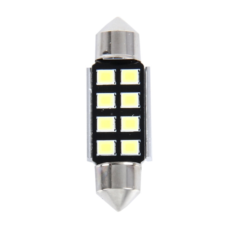 2 PCS 3W 200 LM 6000K 36MM 8 SMD-2835 LEDs Bicuspid Port Decoding Car Dome Lamp LED Reading Light, DC 12V(White Light)