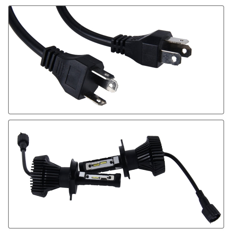 2 PCS H4 40W 4500lm 6500K Car LED Headlight with 16 High Power Lamps, DC 12-24V(White Light)