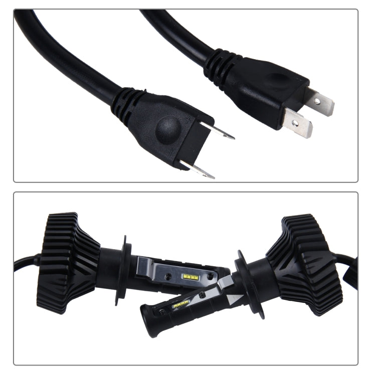 2 PCS H7 40W 4500lm 6500K Car LED Headlight with 8 High Power LED Lamps, DC 12-24V(White Light)