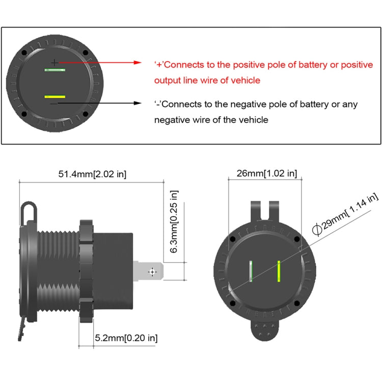 ZH-749 Car Waterproof Aluminium Alloy Silver Shell Mobile Phone QC 3.0 Dual USB Charger