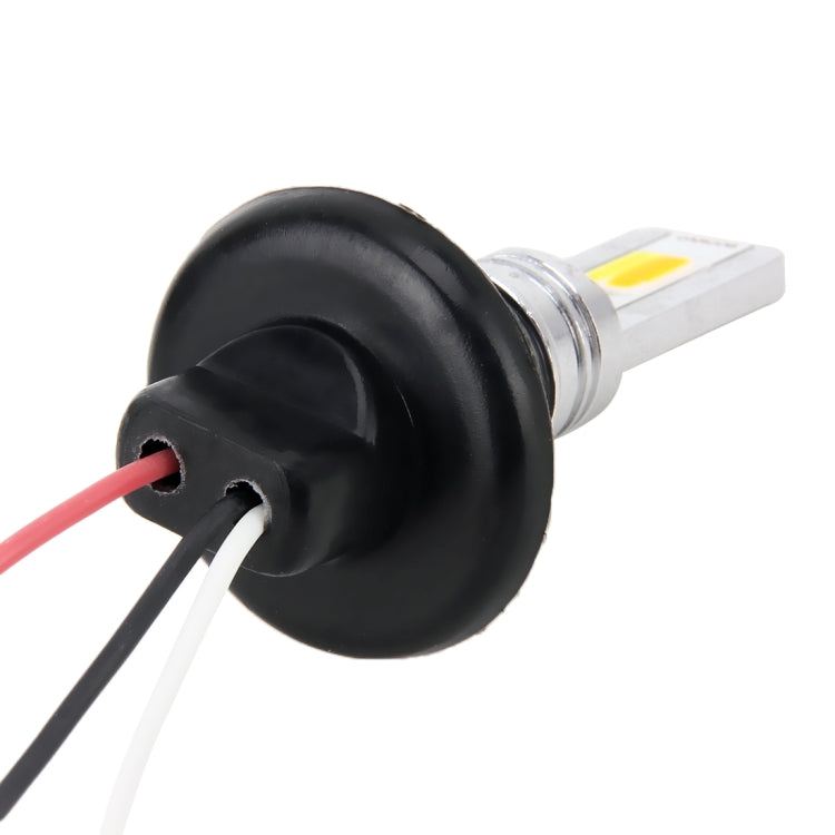 2 PCS T20 / 7740 DC12V 10W Car Auto Double Colors Turn Lights / Reversing Lights / Running Lights 2 COB LED with Decoder (Turn Lights: Yellow Light; Reversing Lights / Running Lights: White Light)