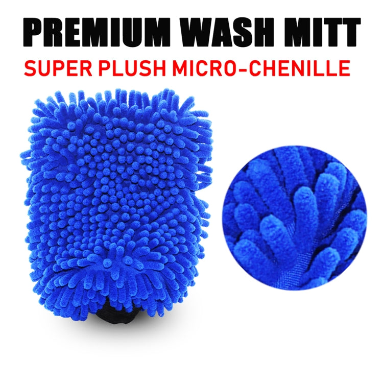 Car Washer Care Set High-density Microfiber Waxing Sponge+Water Magnetic Micro Towel+Double Sided Chenille Washing Glove