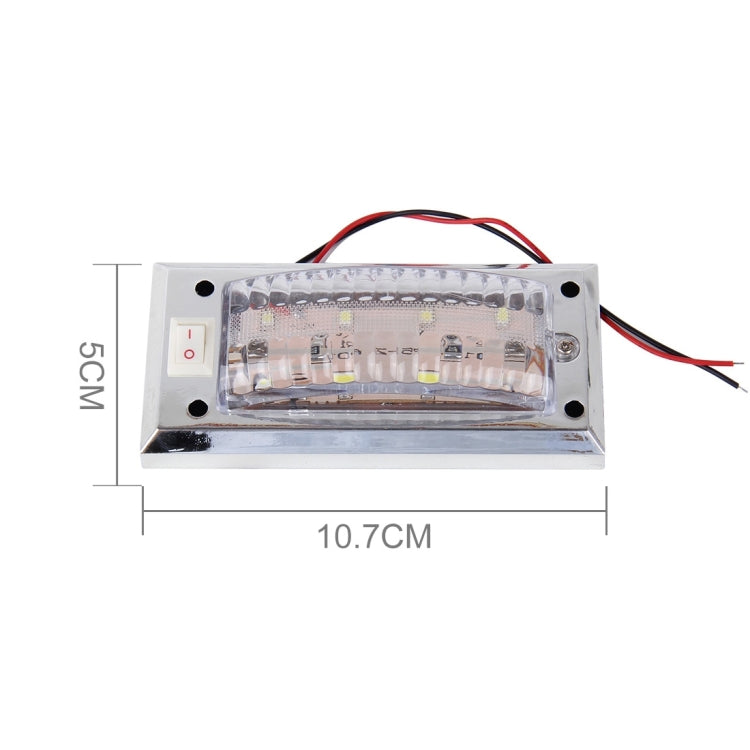 CARFU AC-2075 3W 5500K 150LM Interior LED Roof Light With 8 SMD-2835-LED Lamps, DC 12V(White Light)