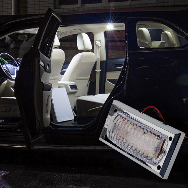 CARFU AC-2075 3W 5500K 150LM Interior LED Roof Light With 8 SMD-2835-LED Lamps, DC 12V(White Light)