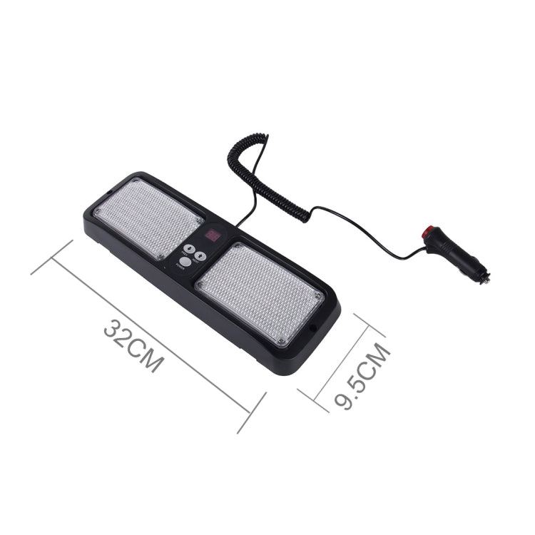 High qulaity DC 12V,9W LED Waterproof Car Sunshade Yellow Light + White Light Warning Lights Strobe Emergency Lights Flashing Light with 12 Kinds Flash Patterns