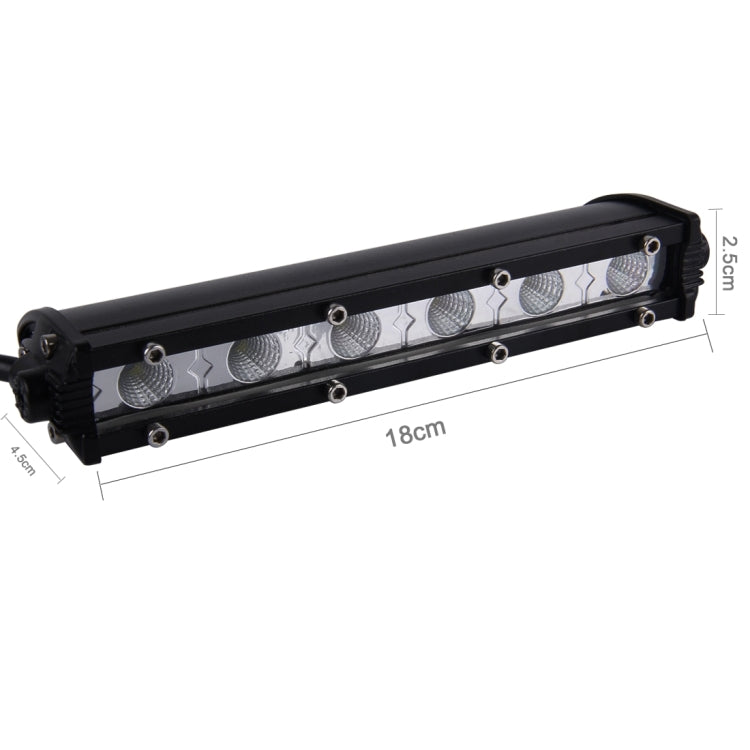 DC 10-30V 18W 2300LM 6500K Waterproof Vehicle Car Boat Marine External Work Lights Emergency Lights 60 Degrees Adjustable Flood Light LED Car Bulbs with 6 Intense CREE LED Lights(White Light)