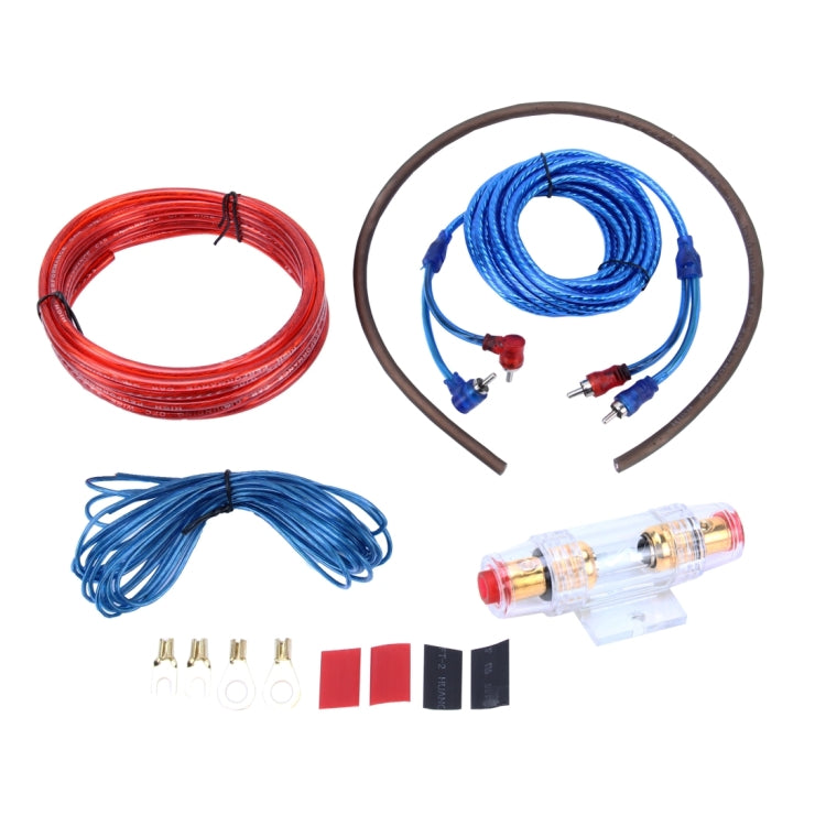 YH-128 1200W Car Amplifier Audio Power Cable Subwoofer Wiring Installation Kit with High Performance RCA Interconnect