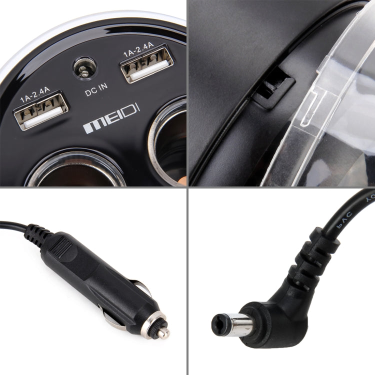 VC-6202 Dual USB 3.4A Cup Shape Car Cigarette Lighter Socket Splitter Car Charger with Safety Hammer