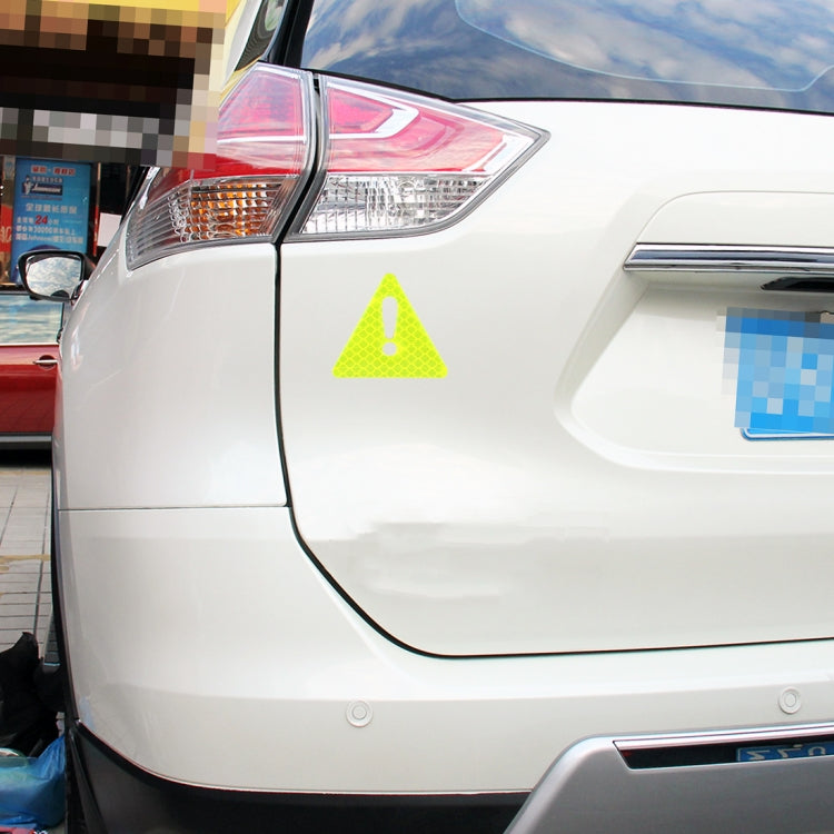 2 PCS Car-Styling Triangle Carbon Fiber Warning Sticker Decorative Sticker