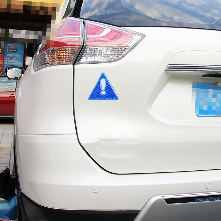 2 PCS Car-Styling Triangle Carbon Fiber Warning Sticker Decorative Sticker